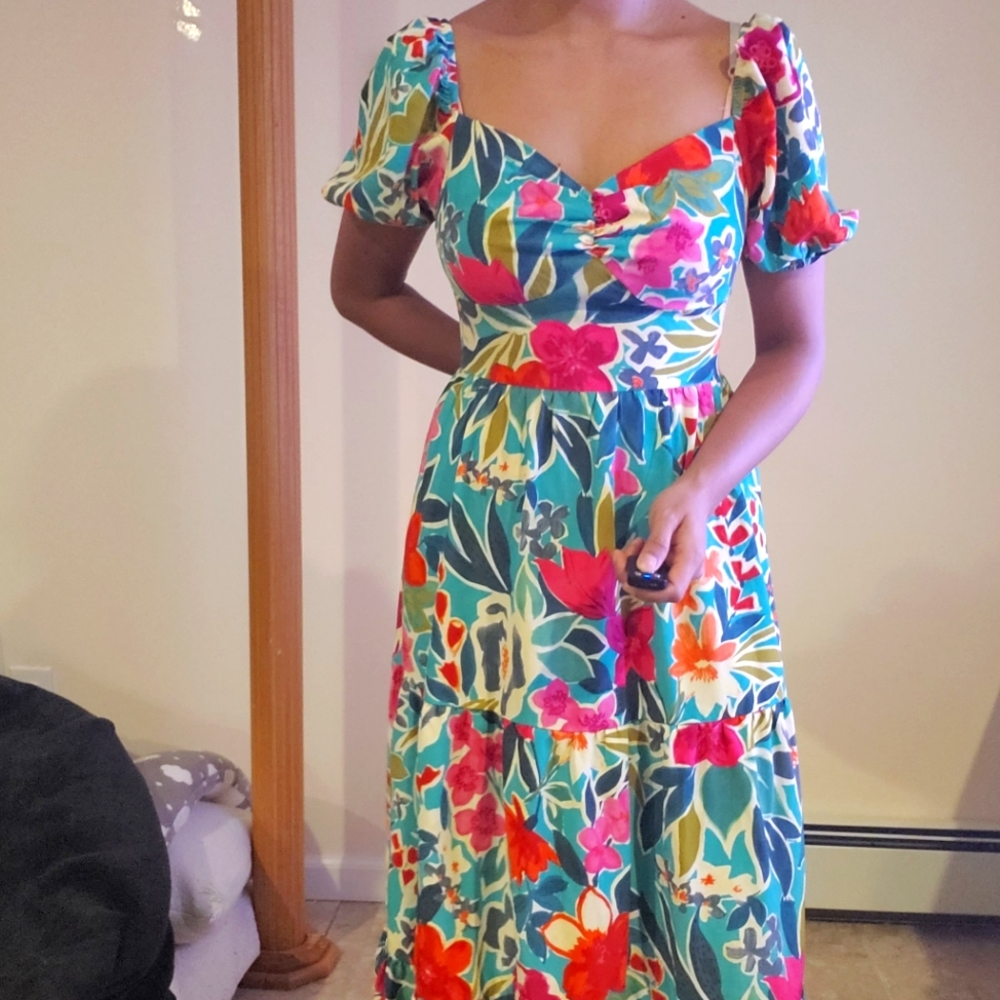 Floral Midi Flowy Dress